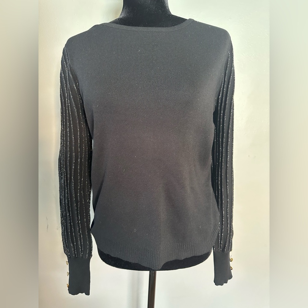 Nanette Lepore Black Knit Top‎ - Picture 2 of 9